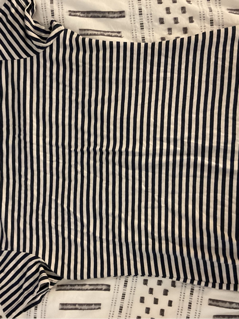 H&M Black and White Striped Midi Dress